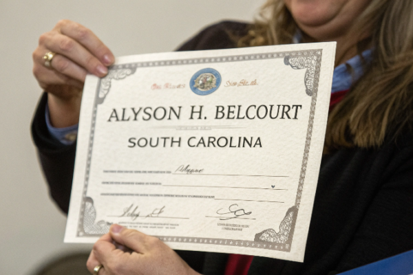 Alyson H Belcourt South Carolina Marriage License
